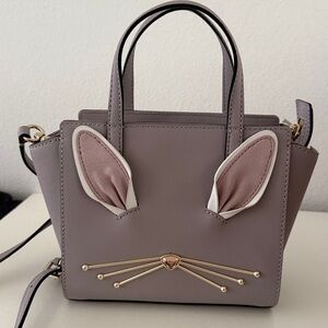 Kate Spade Gray Crossbody Bag with Bunny Design